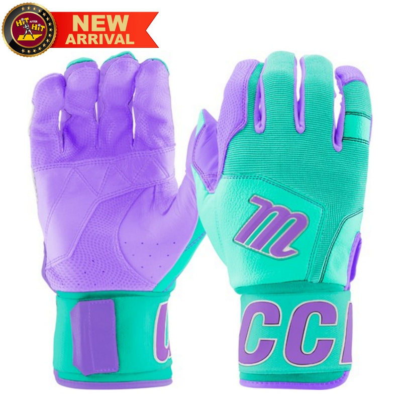 Marucci Youth Blacksmith Wrap Batting Gloves: MBG2BKSMY-MT/PR
