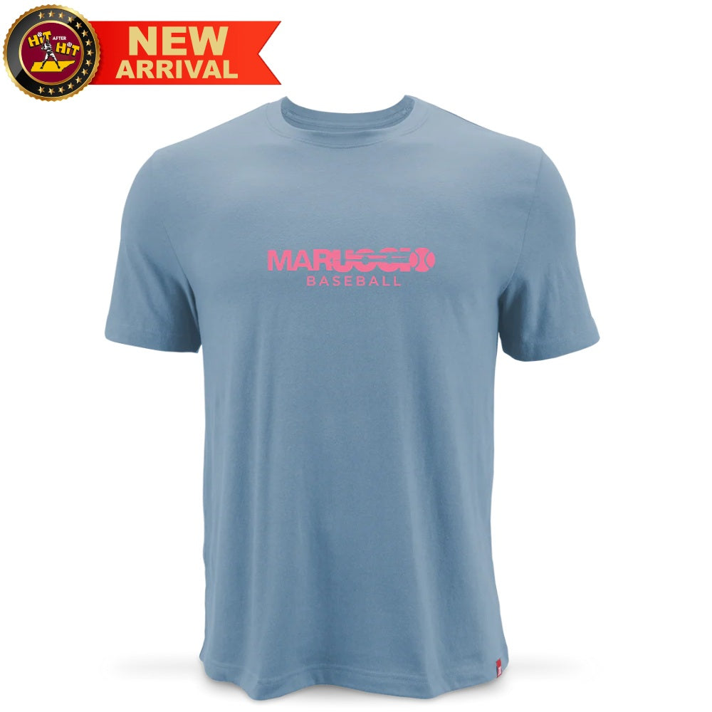 Marucci Adult Fastball Leadoff Tee: Columbia Blue