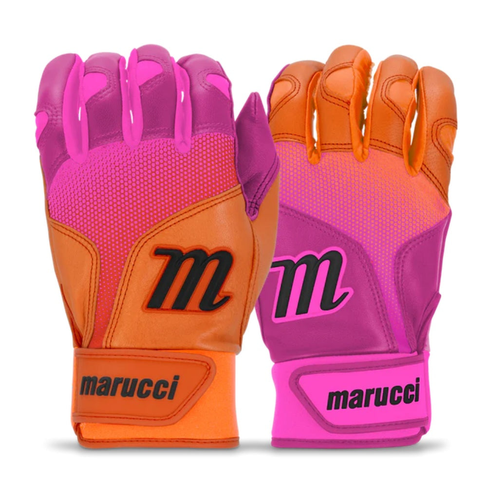 Marucci Youth PWR Fade Pink/Orange Batting Gloves: MBGPWRFY-PK/OR
