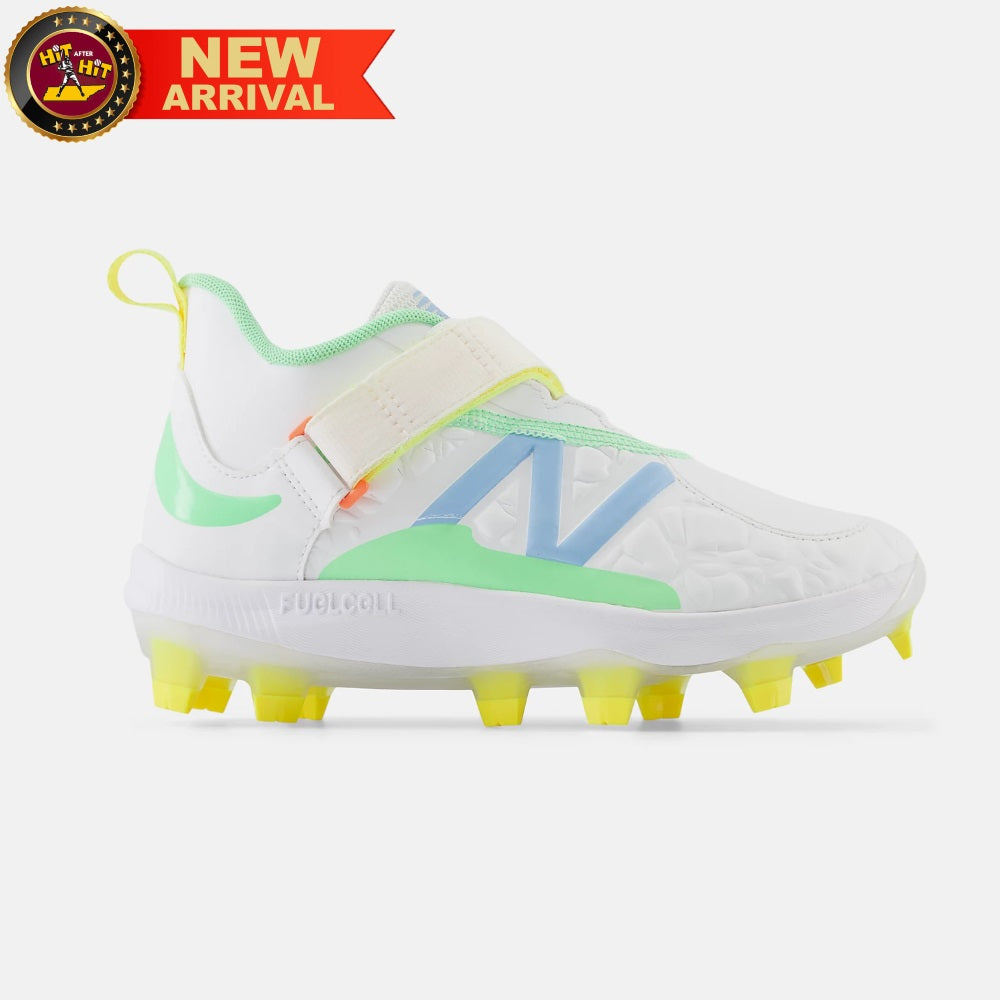 New Balance FuelCell Lindor 2 Youth: White/Cosmic Pineapple