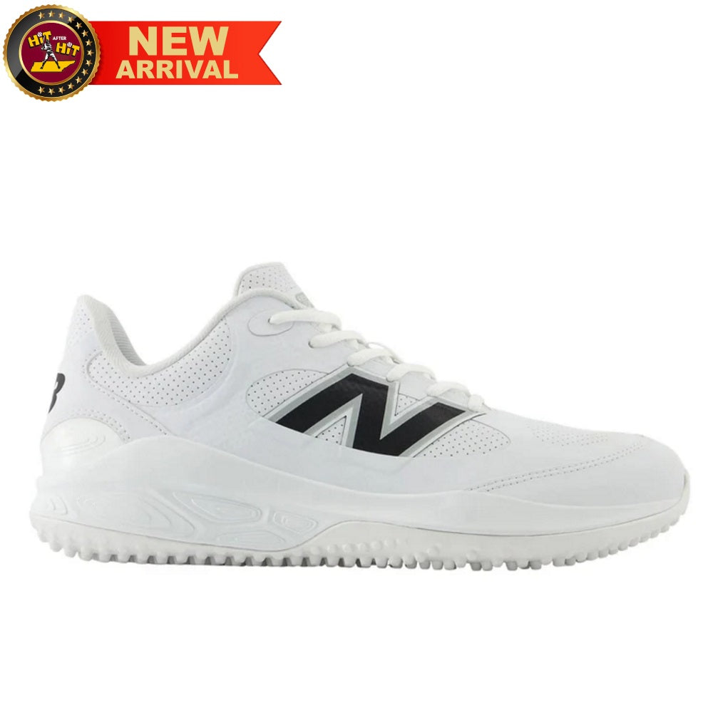 New Balance White Fresh Foam 3000v7 Turf-Trainer: T3000SW7