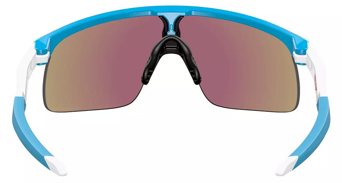 Oakley Resistor Youth Fit Sunglasses: Polished White/Prizm Sapphire