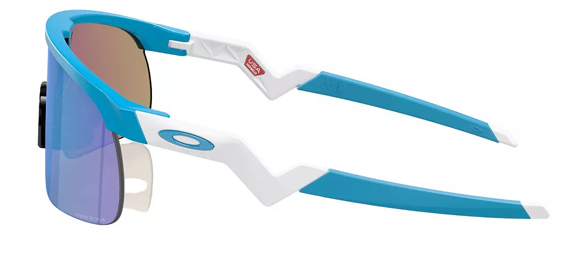 Oakley Resistor Youth Fit Sunglasses: Polished White/Prizm Sapphire