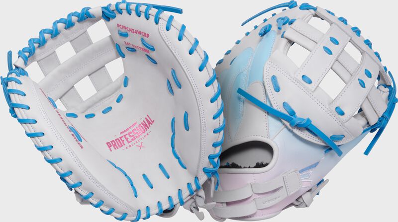 Easton Professional Collection Color Splash 2.0 34” Fastpitch Catcher’s Mitt: PCFPCM34WCBP