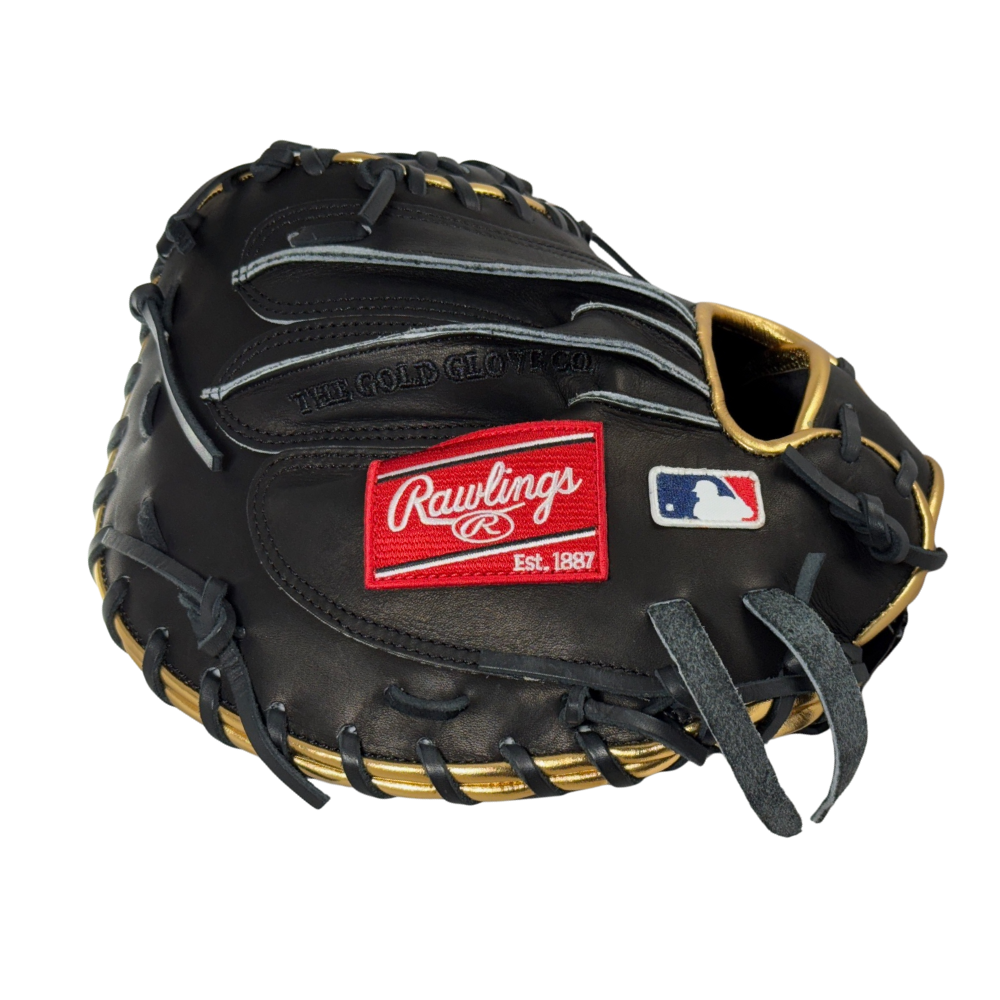 Rawlings Custom 34" Heart of the Hide Black and Gold Catchers Mitt: PROYM4-23