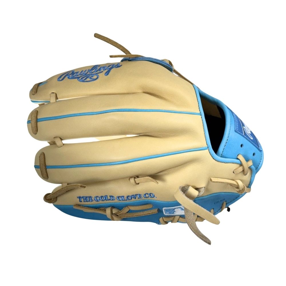 Rawlings Custom PRO206-30 Heart of the Hide 12" Pitcher's Glove: Camel/Columbia Blue