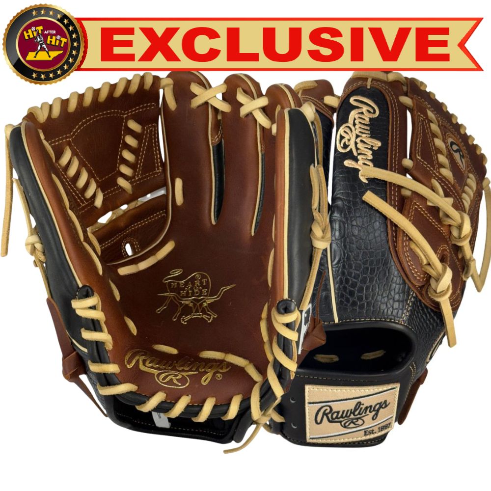 Rawlings Custom PRO206DM-30 Heart of the Hide 12" Pitcher's Glove: Timberglaze/Black Croc