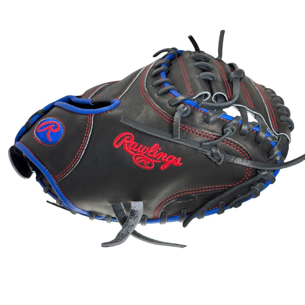 Rawlings Custom 33" PROCM33-23 Heart of the Hide Catchers Mitt: Black/Royal/Red