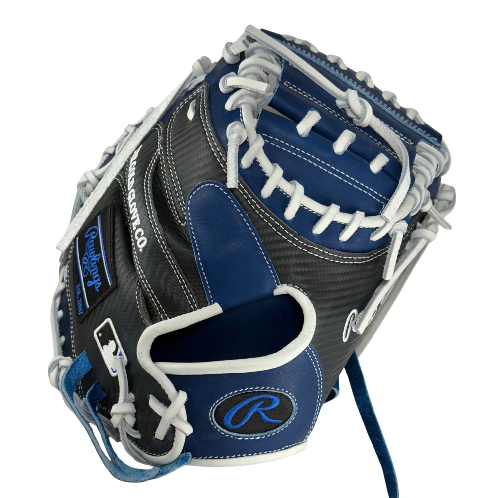 Rawlings Custom 33" Heart of the Hide Black and Royal Catchers Mitt: PROCM33DM-23