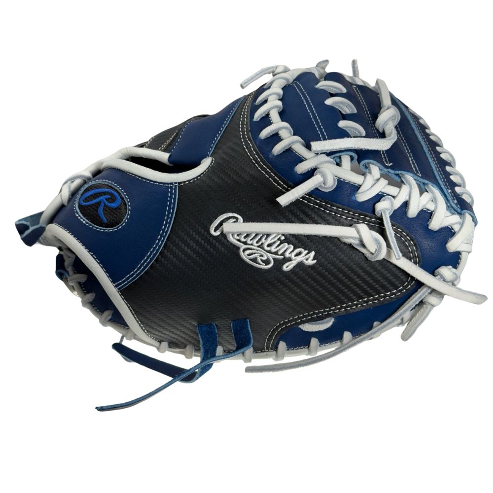 Rawlings Custom 33" Heart of the Hide Black and Royal Catchers Mitt: PROCM33DM-23
