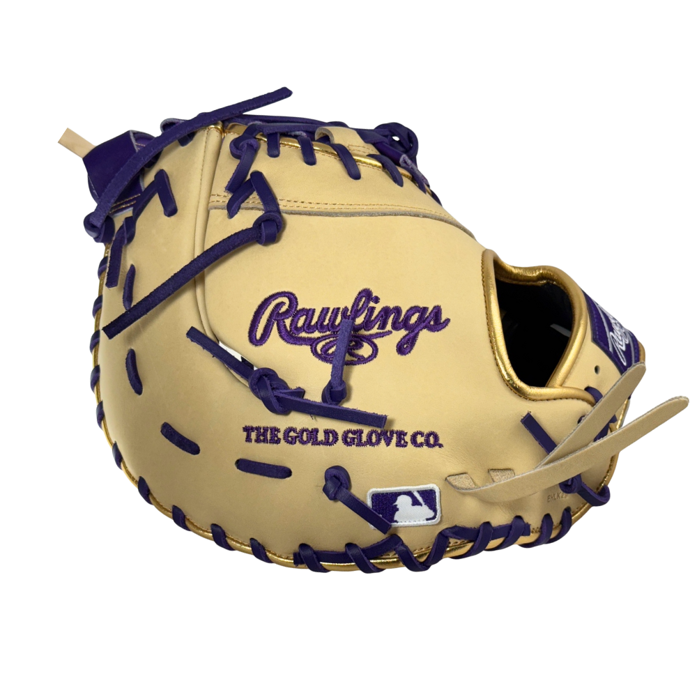 Rawlings Custom Camel/Purple/Gold HOH 13" First Base Mitt: PRODCTC-10