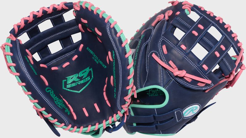 Rawlings R9 Series 33-inch Fastpitch Softball Catcher's Mitt: R9SBCM33-24NMP