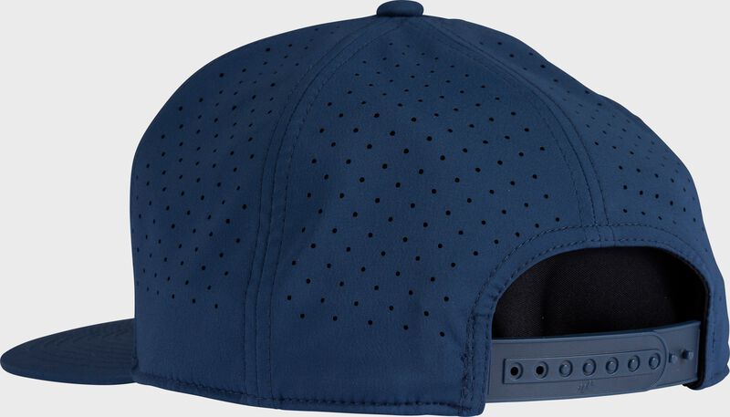 Rawlings Navy Home Plate Performance Flat Bill Snapback Hat