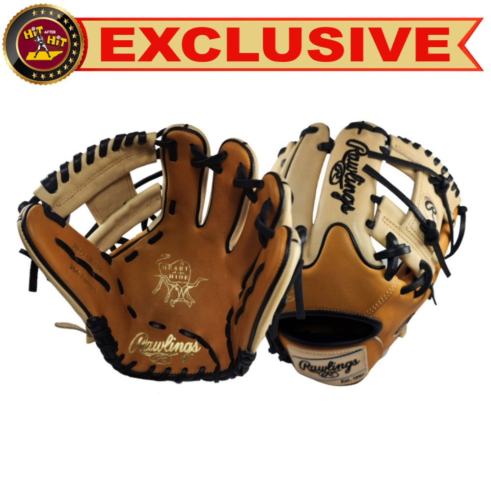 Rawlings Custom PRO204W-2 11.5" Infielders Glove - Camel/Tan