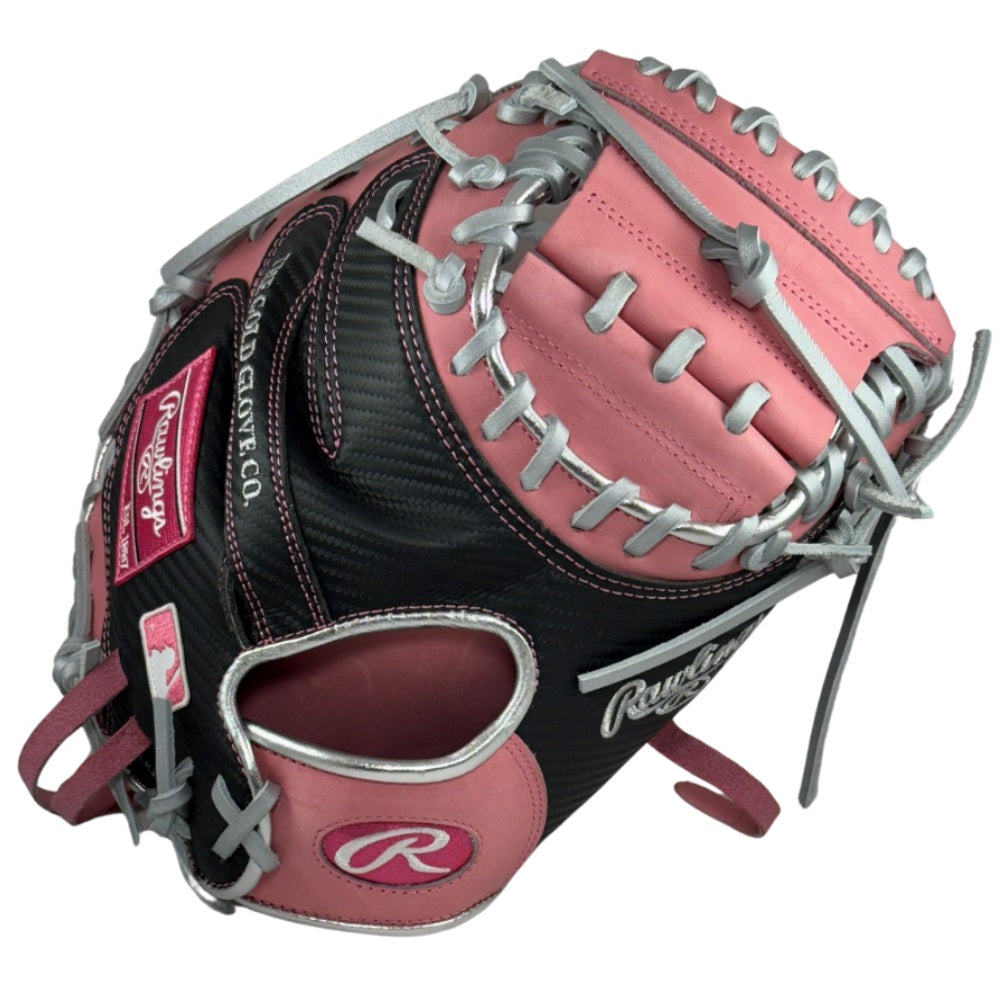 Rawlings Custom 33" Heart of the Hide Pink and Black Catchers Mitt: PROCM33DM-23