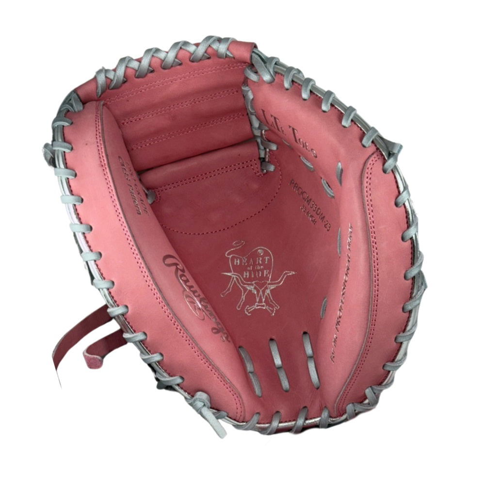Rawlings Custom 33" Heart of the Hide Pink and Black Catchers Mitt: PROCM33DM-23