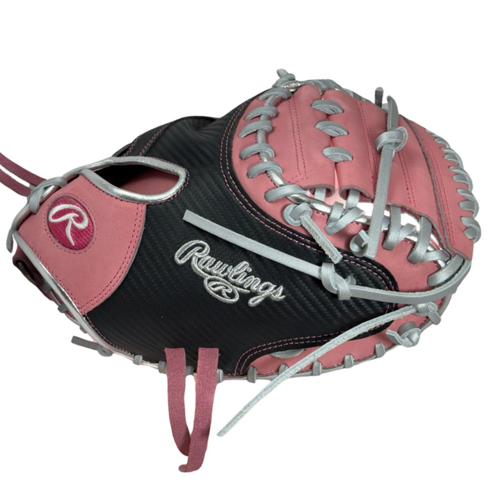 Rawlings Custom 33" Heart of the Hide Pink and Black Catchers Mitt: PROCM33DM-23