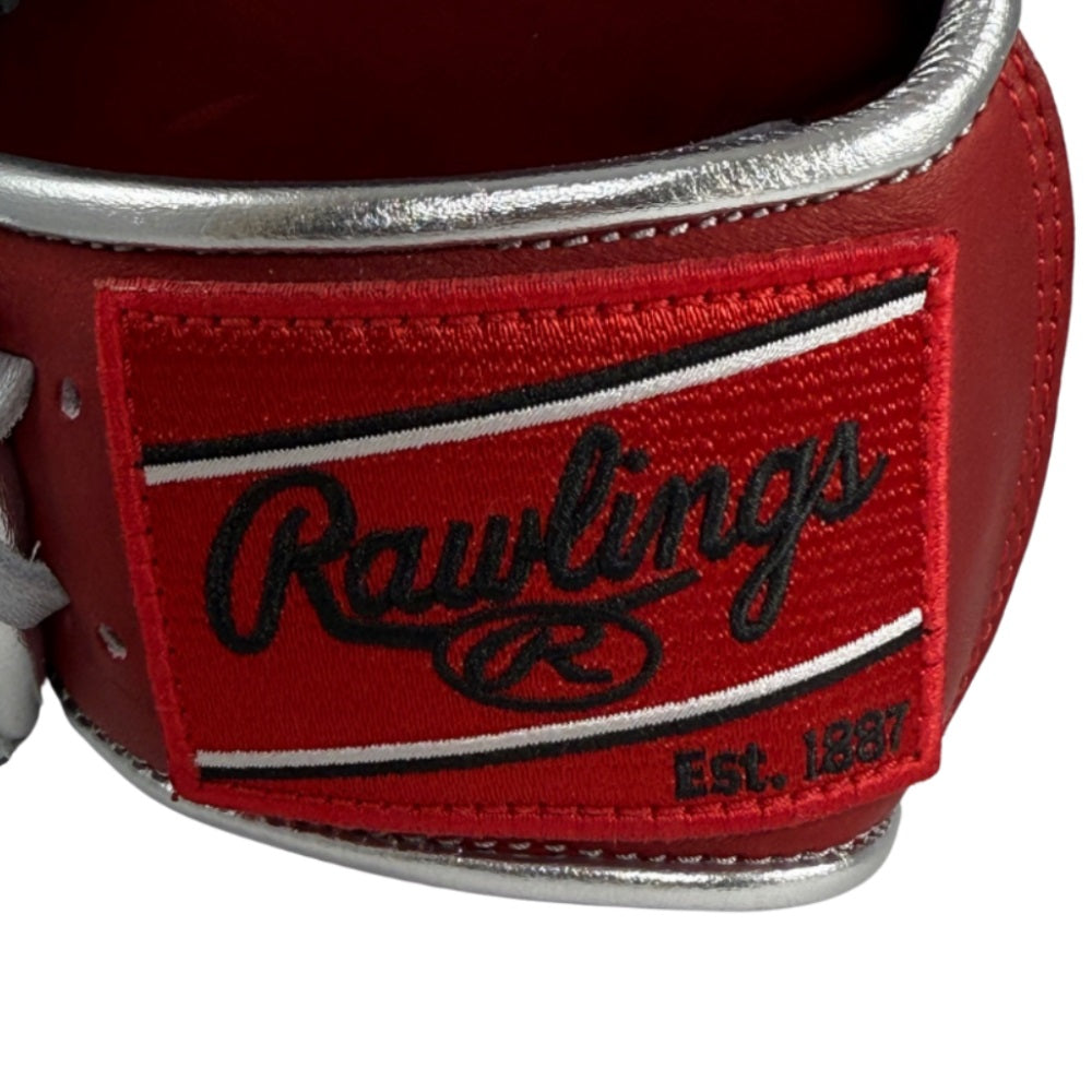 Rawlings Custom Gray/Red/Silver HOH 13" First Base Mitt: PRODCTC-10