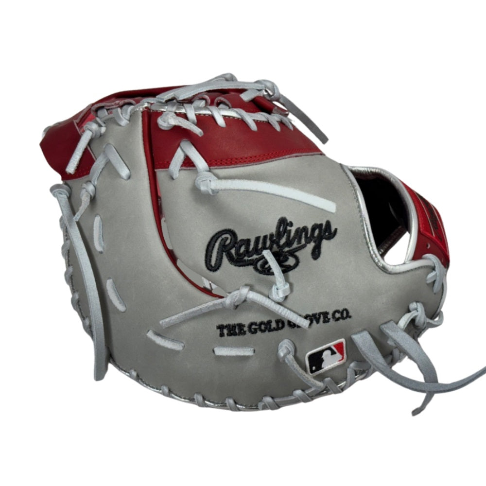 Rawlings Custom Gray/Red/Silver HOH 13" First Base Mitt: PRODCTC-10