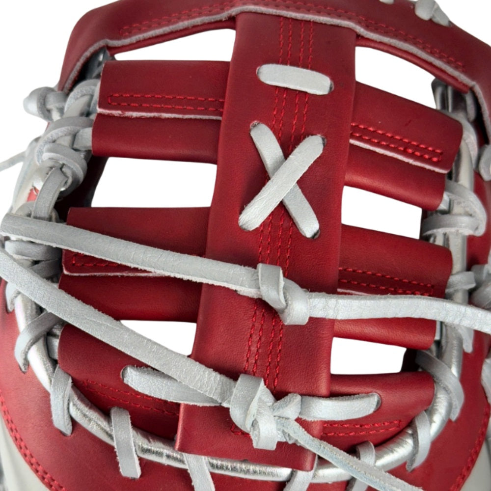 Rawlings Custom Gray/Red/Silver HOH 13" First Base Mitt: PRODCTC-10