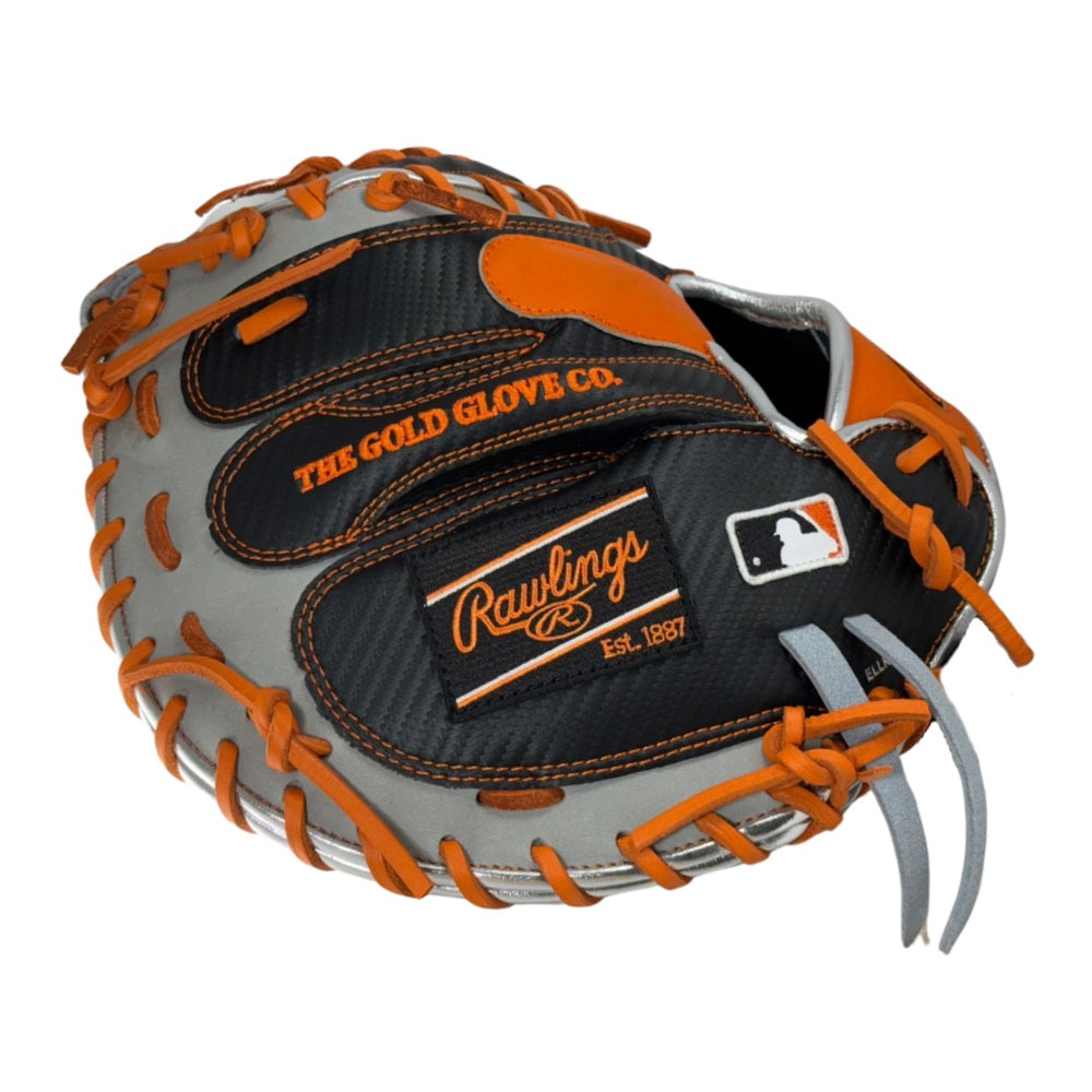 Rawlings Custom 33" Heart of the Hide Orange and Black Catchers Mitt: PROCM33DM-23