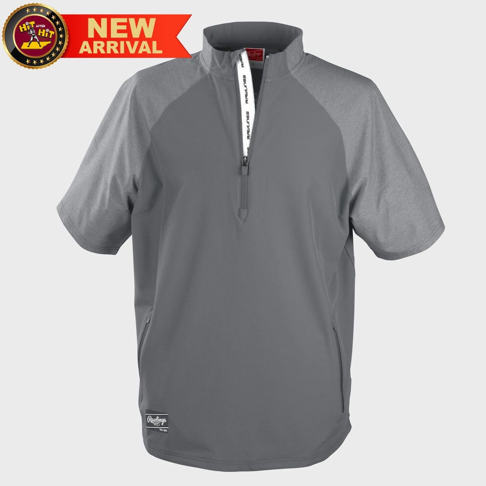 Short Sleeve Rawlings Batting Jacket Rawlings Blue Gray