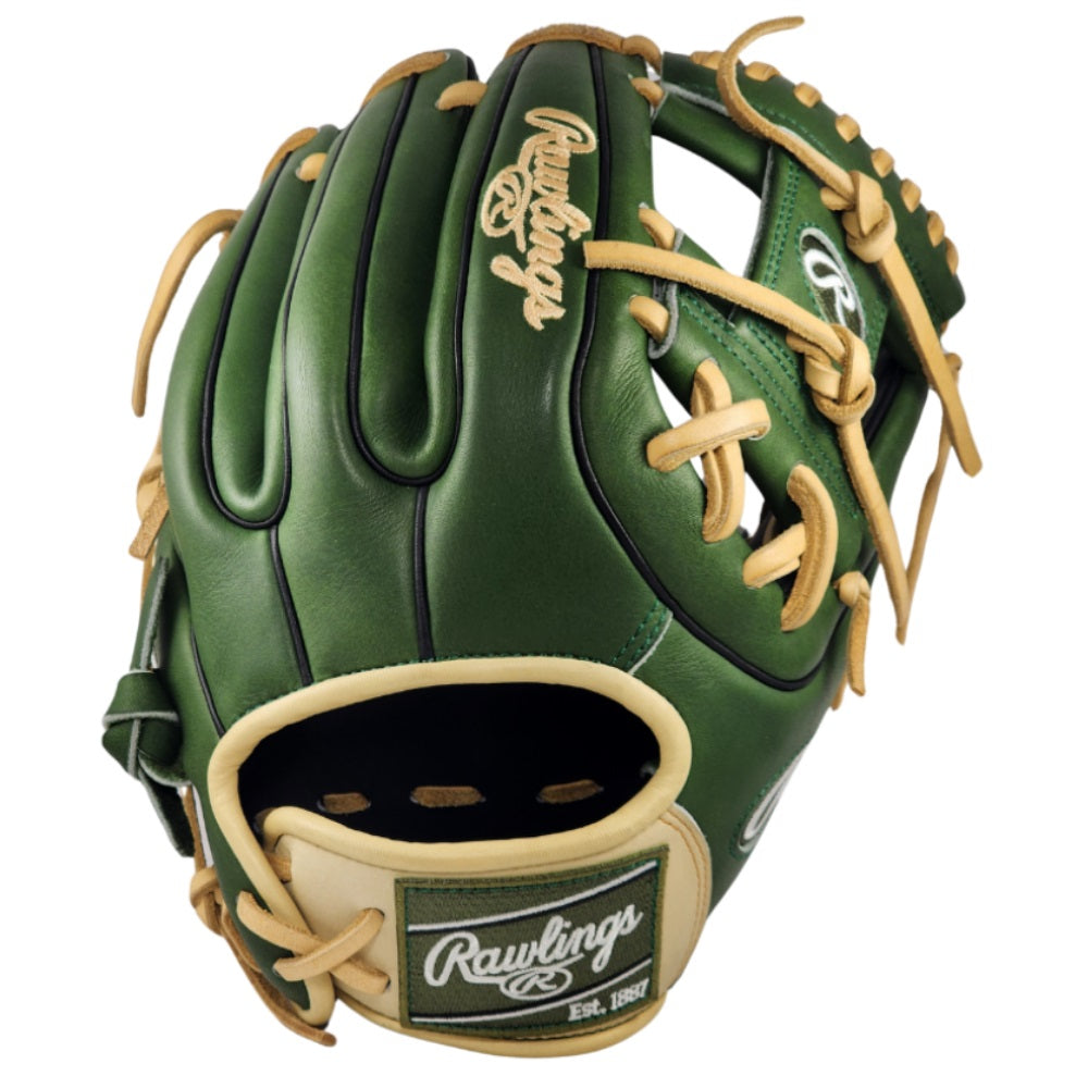 Rawlings Custom PRO312U-2 11.25" Infielders Glove - Military Green/Camel/Black