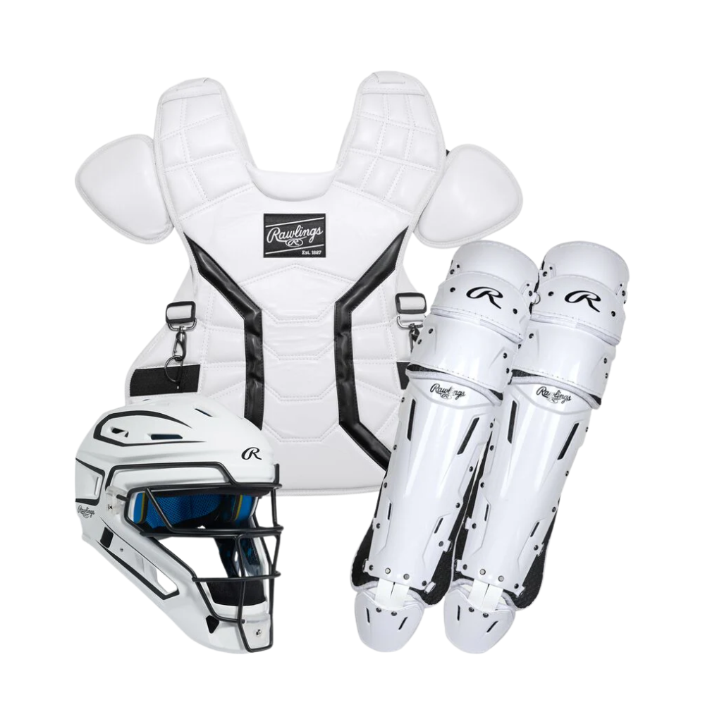 Rawlings Mach Pro Series Catcher's Set: White/Black