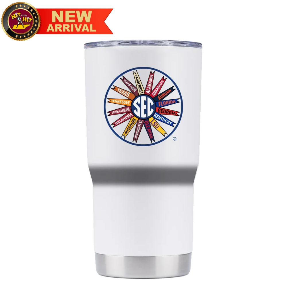 SEC Collection 20oz White Tumbler