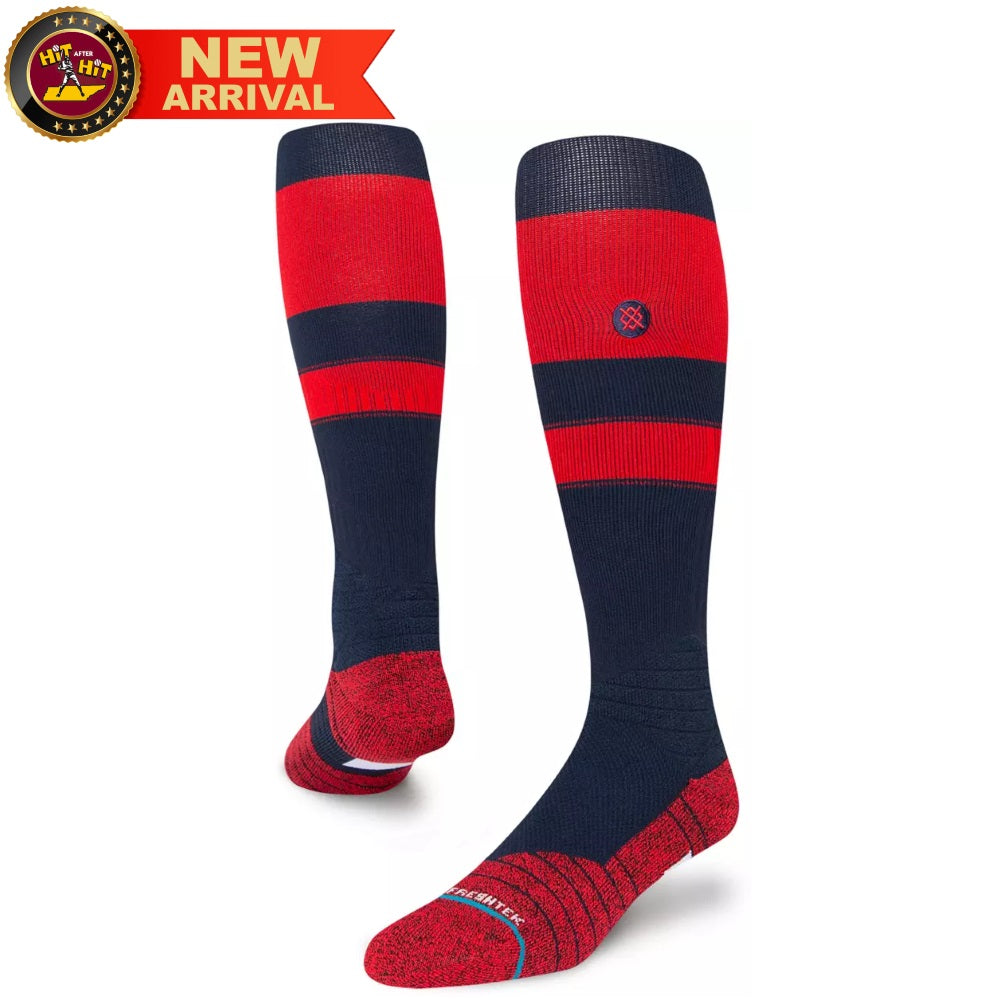 STANCE STRIPES OTC SOCKS - NAVY/RED