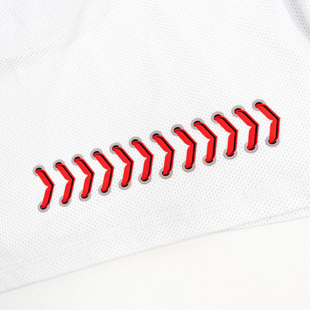 Baseball Seams Youth Shorts - White