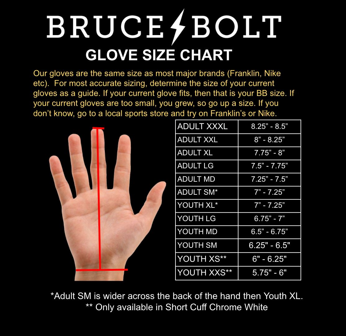 BRUCE BOLT CHROME SERIES SHORT CUFF: WHITE