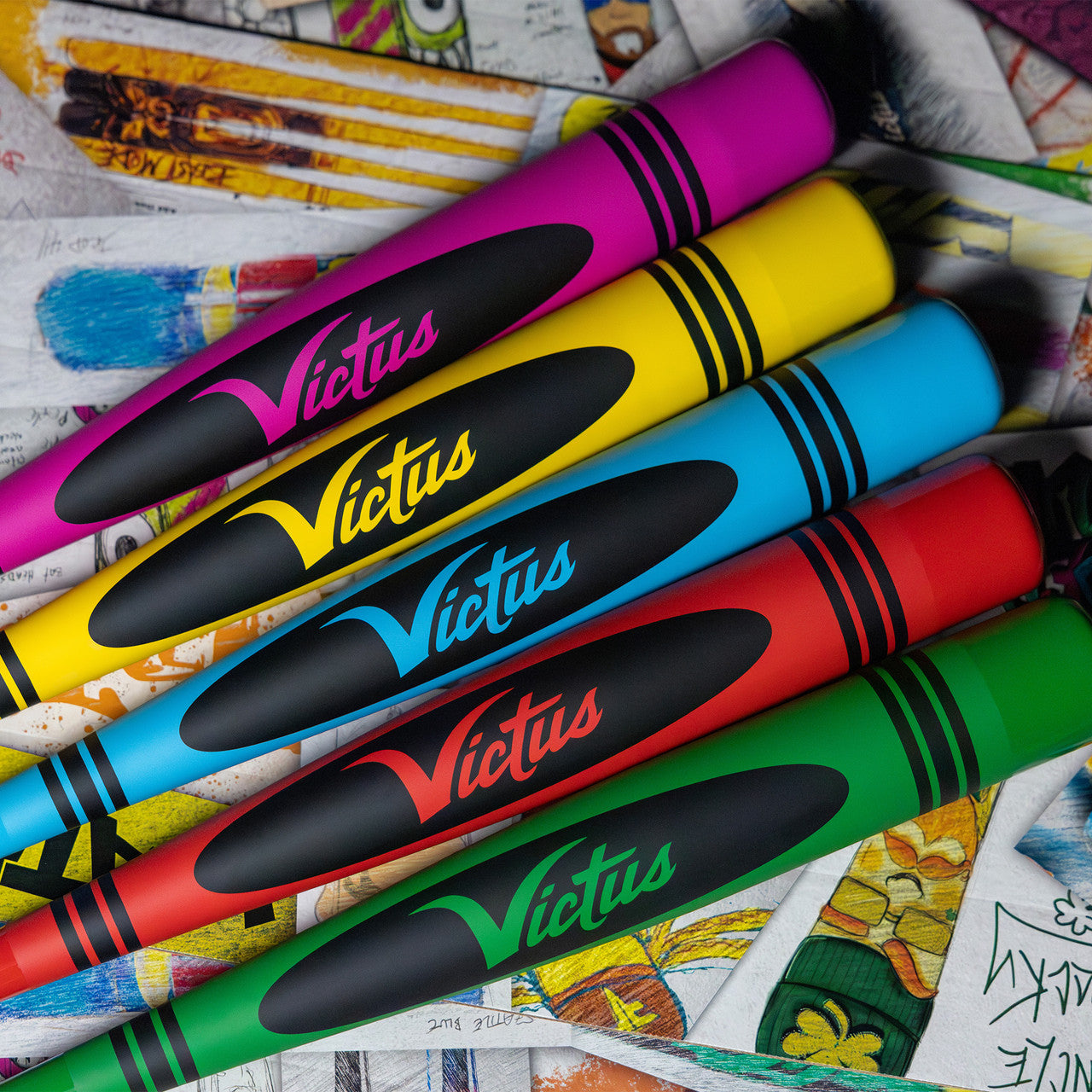 Victus Red Crayon USA -10 Baseball Bat: VSBVIB10CU-R