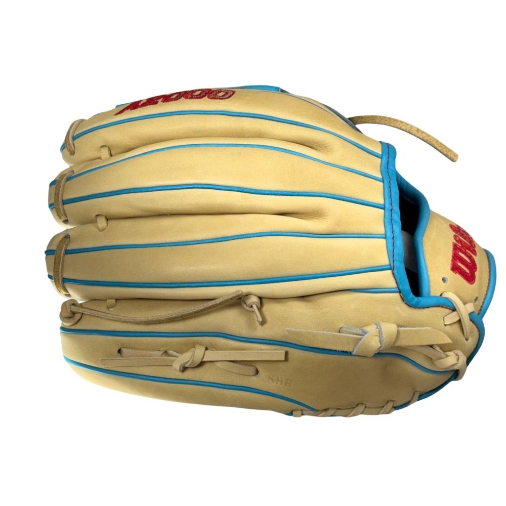 Wilson Custom A2000® B23 Victory Blonde and Tropical Blue 12” Pitcher’s Baseball Glove