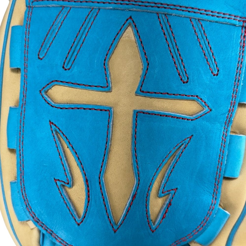 Wilson Custom A2000® B23 Victory Blonde and Tropical Blue 12” Pitcher’s Baseball Glove
