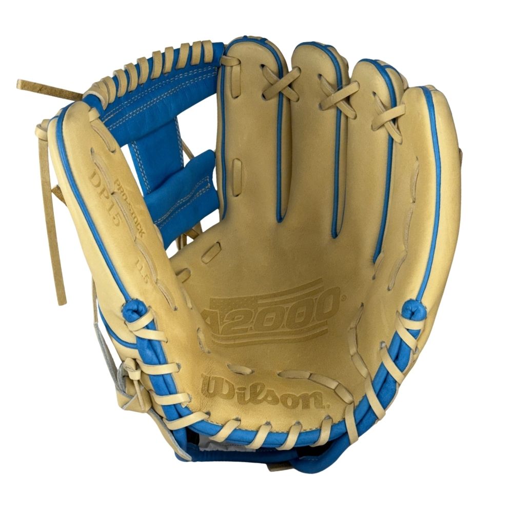 Wilson Custom A2000 DP15 Blonde and Autism Blue 11.5" Infielders Glove