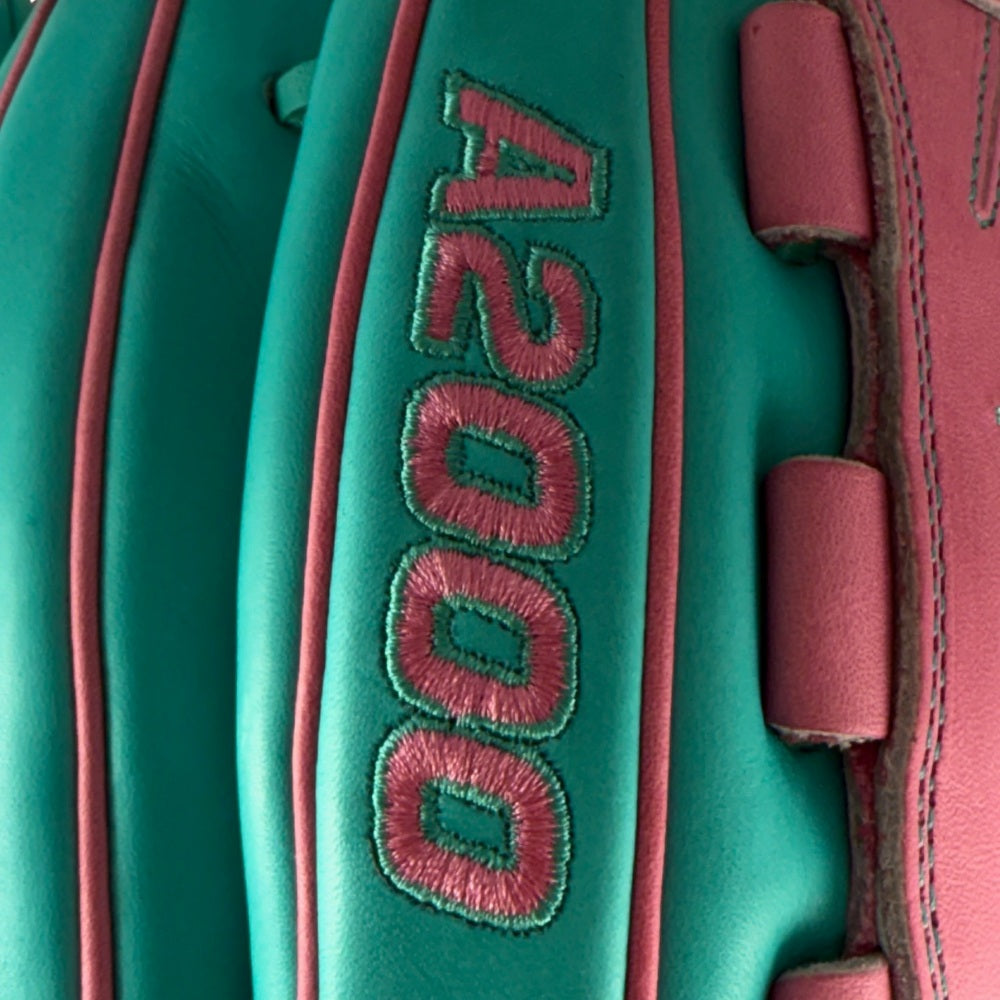 Wilson Custom A2000® B23 Teal and Pink 12” Pitcher’s Baseball Glove