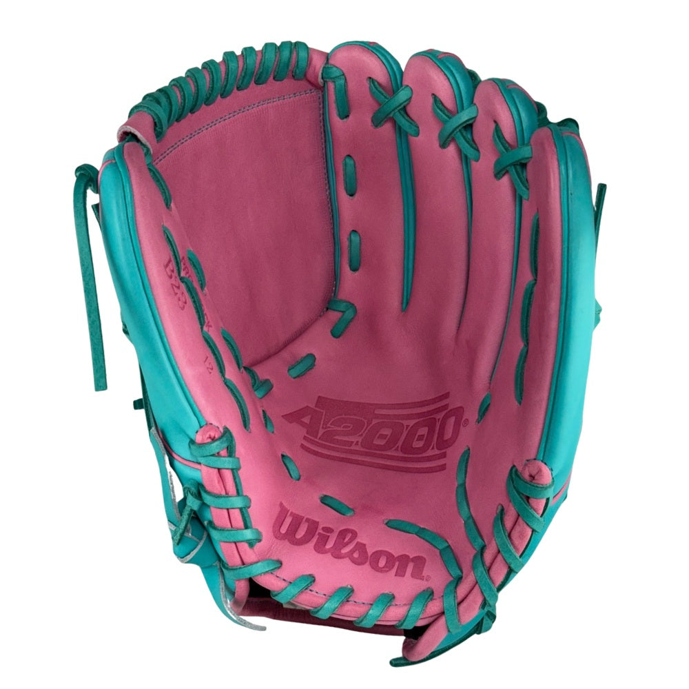 Wilson Custom A2000® B23 Teal and Pink 12” Pitcher’s Baseball Glove