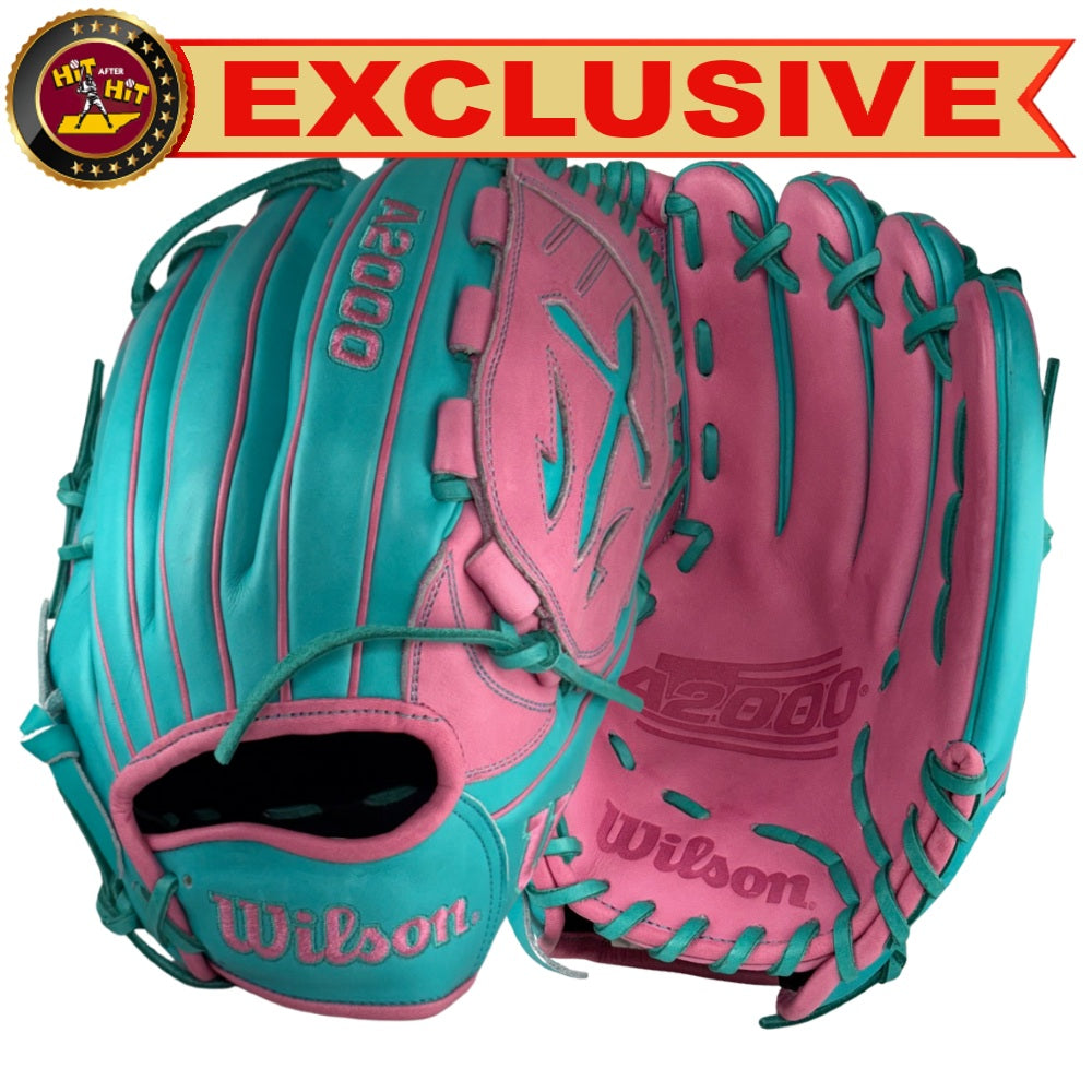 Wilson Custom A2000® B23 Teal and Pink 12” Pitcher’s Baseball Glove