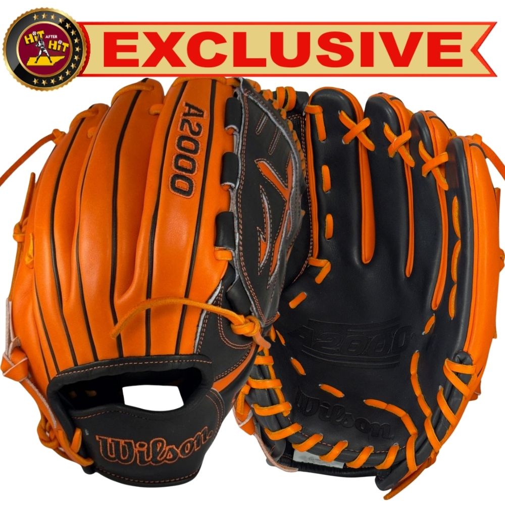 Wilson Custom A2000® B23 Orange and Black 12” Pitcher's Baseball Glove