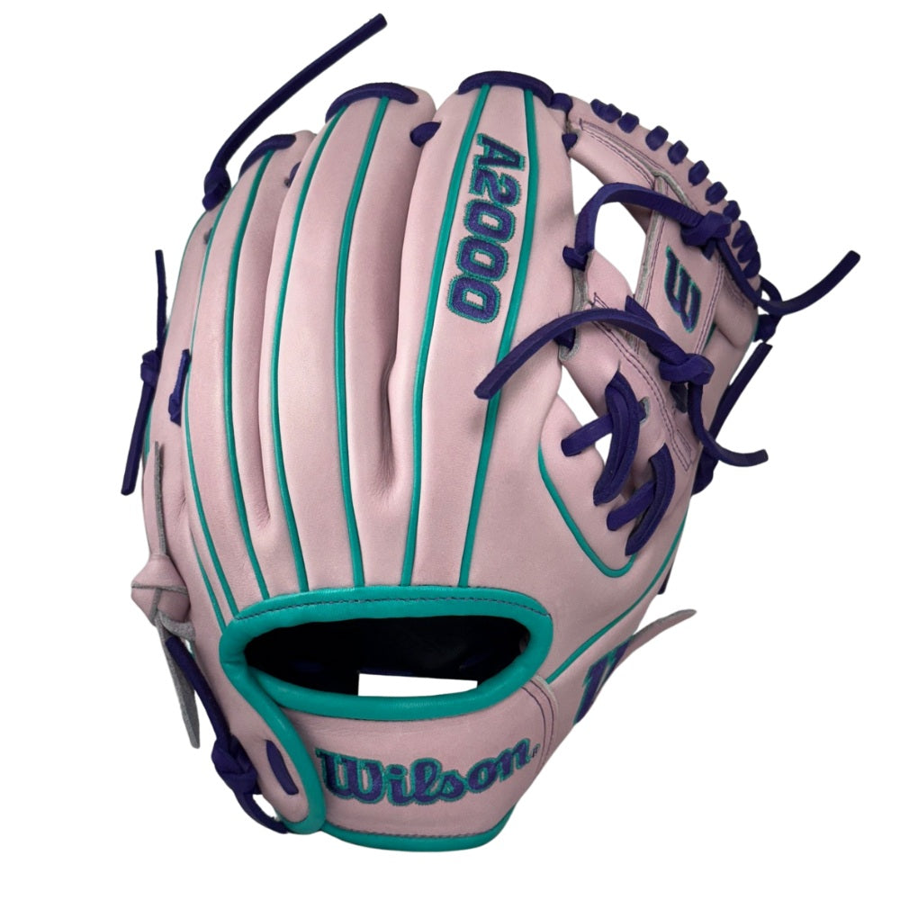 Wilson Custom A2000 DP15 Lavender, Purple, and Teal 11.5" Infielders Glove
