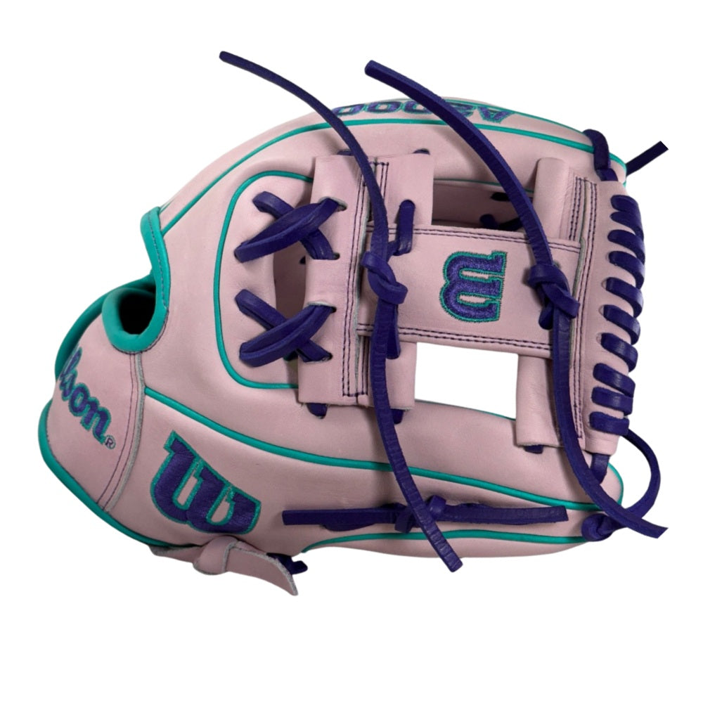 Wilson Custom A2000 DP15 Lavender, Purple, and Teal 11.5" Infielders Glove