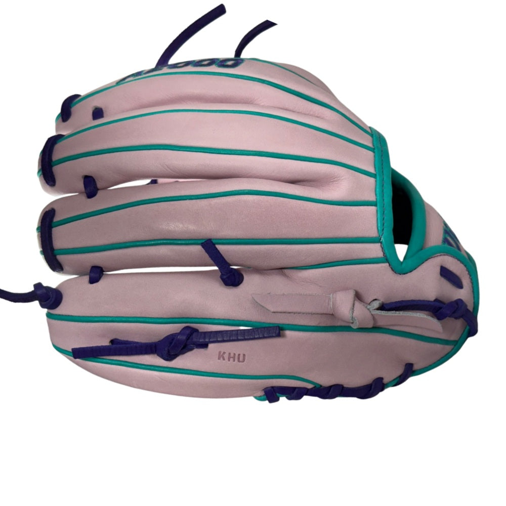 Wilson Custom A2000 DP15 Lavender, Purple, and Teal 11.5" Infielders Glove