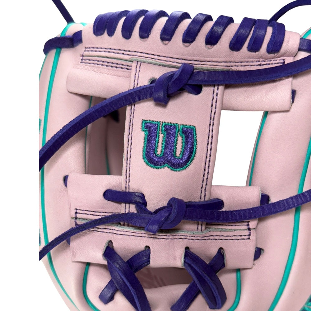 Wilson Custom A2000 DP15 Lavender, Purple, and Teal 11.5" Infielders Glove
