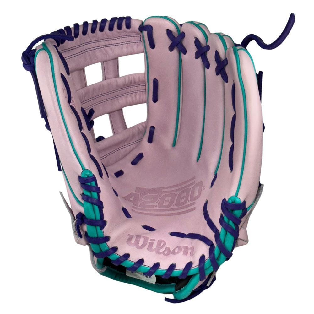 Wilson Custom A2000 Lavender, Purple, Teal 1750 12.5” Outfield Baseball Glove