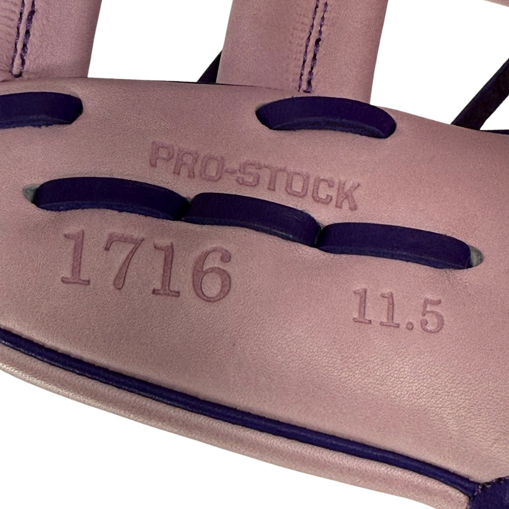 WILSON CUSTOM A2000 LAVENDER AND PURPLE 1716 11.5” INFIELD BASEBALL GLOVE