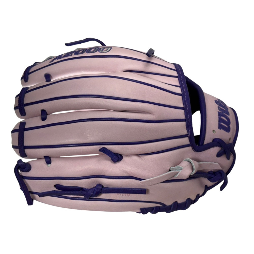 WILSON CUSTOM A2000 LAVENDER AND PURPLE 1716 11.5” INFIELD BASEBALL GLOVE