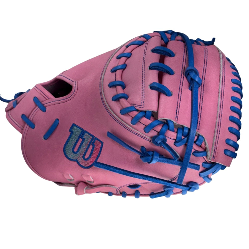 Wilson Custom A2000 Pink and Royal CM33 33" Catcher's Mitt
