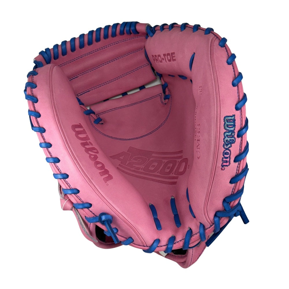 Wilson Custom A2000 Pink and Royal CM33 33" Catcher's Mitt