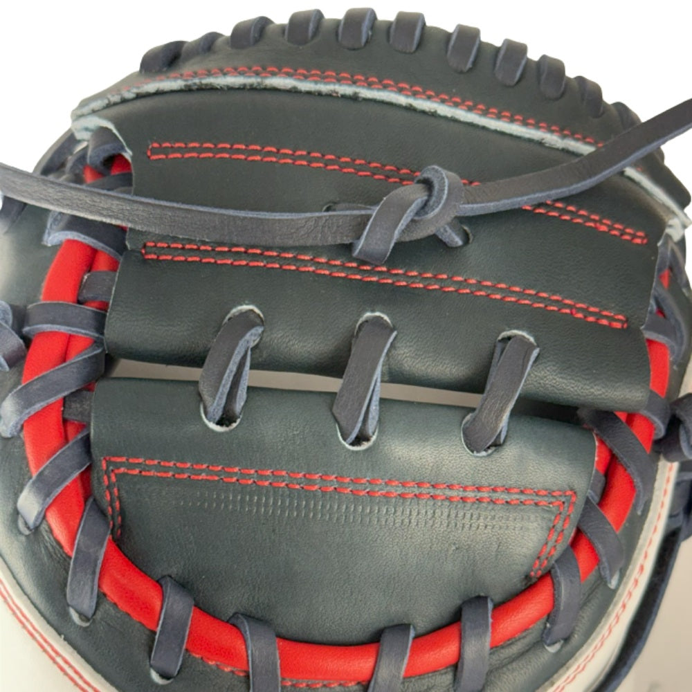 Wilson Custom A2000 CM33 White, Navy, Red Catcher's Mitt